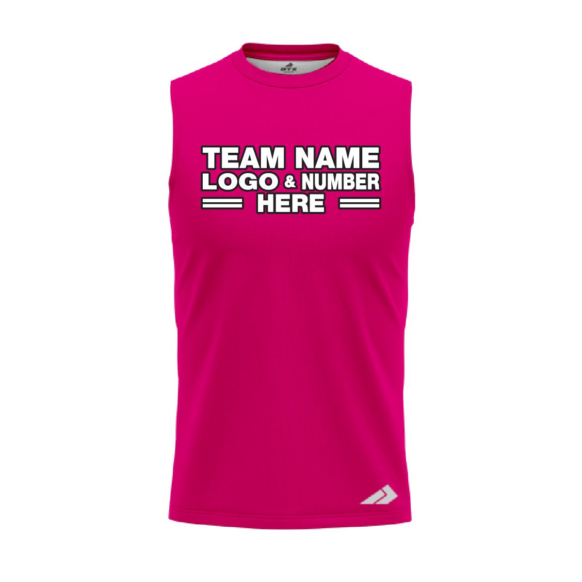 Custom Fully Sublimated Solid CC Pattern Pink Performance Sleeveless 15191