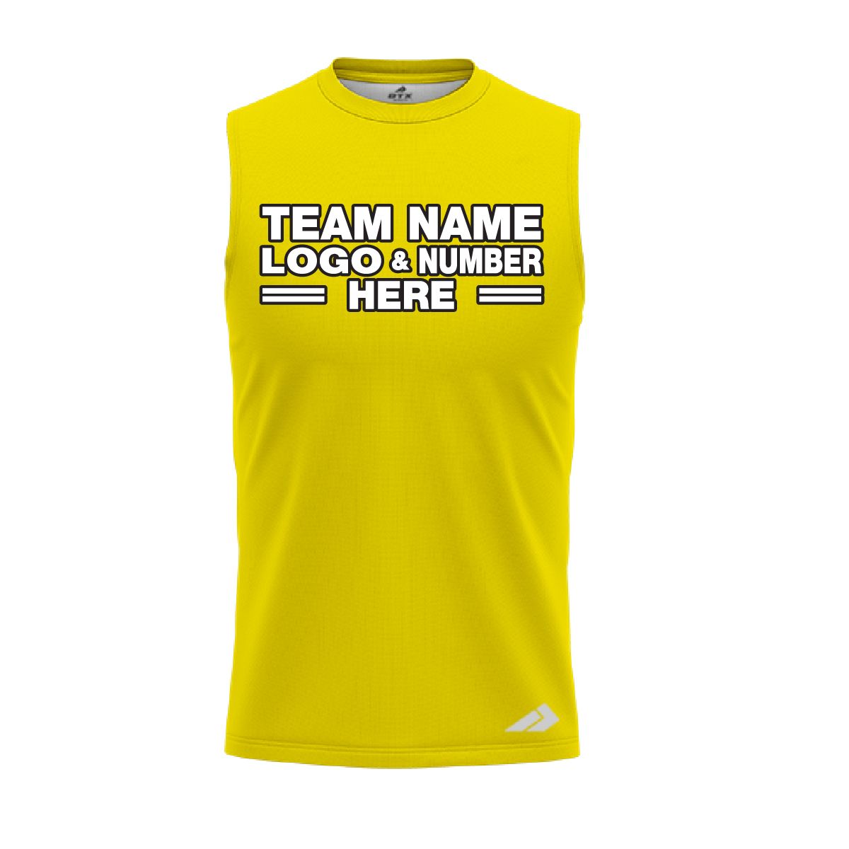 Custom Fully Sublimated Solid DD Pattern Yellow Performance Sleeveless 15199