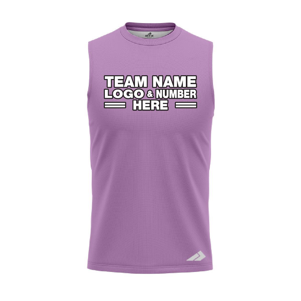 Custom Fully Sublimated Solid G12 Pattern Light Purple Performance Sleeveless 15223