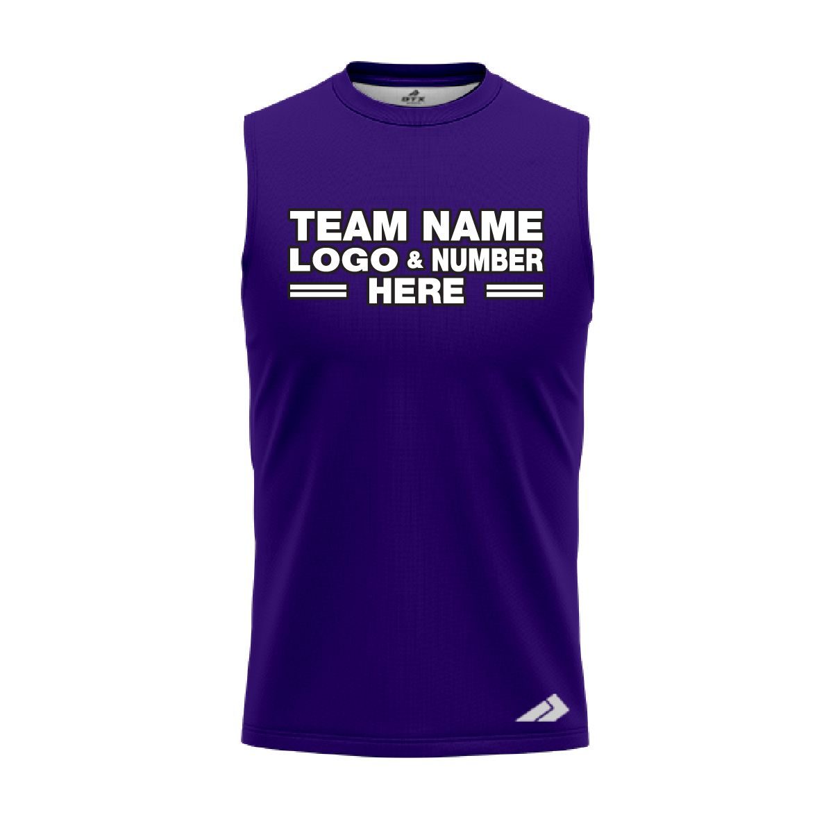 Custom Fully Sublimated Solid H8 Pattern Royal Purple Performance Sleeveless 15375