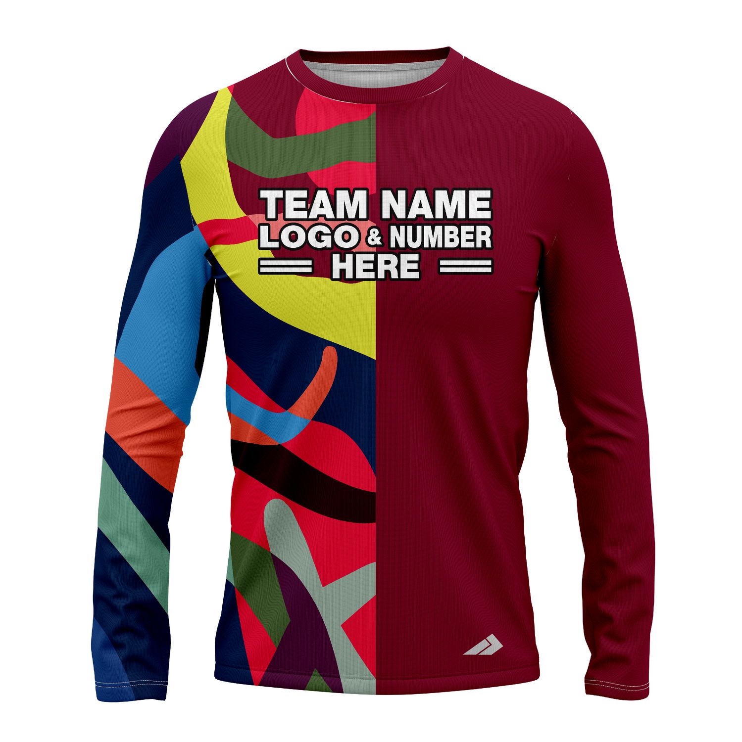 Custom Fully Sublimated Radiant Disc Golf Pattern Multicolor Performance Long Sleeves 15383