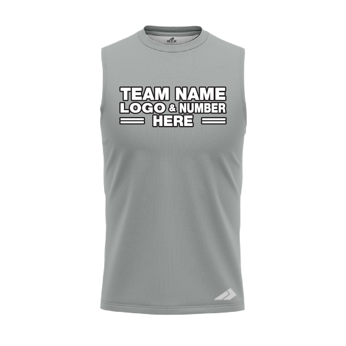 Custom Fully Sublimated Solid N6 Pattern Gray Performance Sleeveless 15467