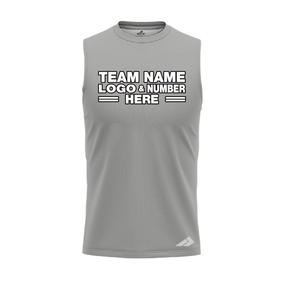 Custom Fully Sublimated Solid M27 Pattern Cool Gray Performance Sleeveless 15463