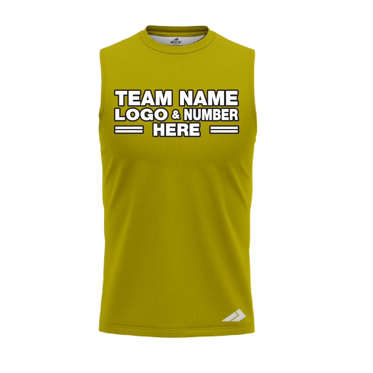 Custom Fully Sublimated Solid U3 Pattern Laurel Green Performance Sleeveless 15535