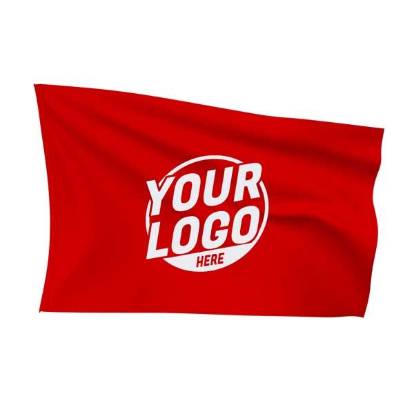 Custom Fully Sublimated Solid A4 Pattern Vermillion Flag 15551