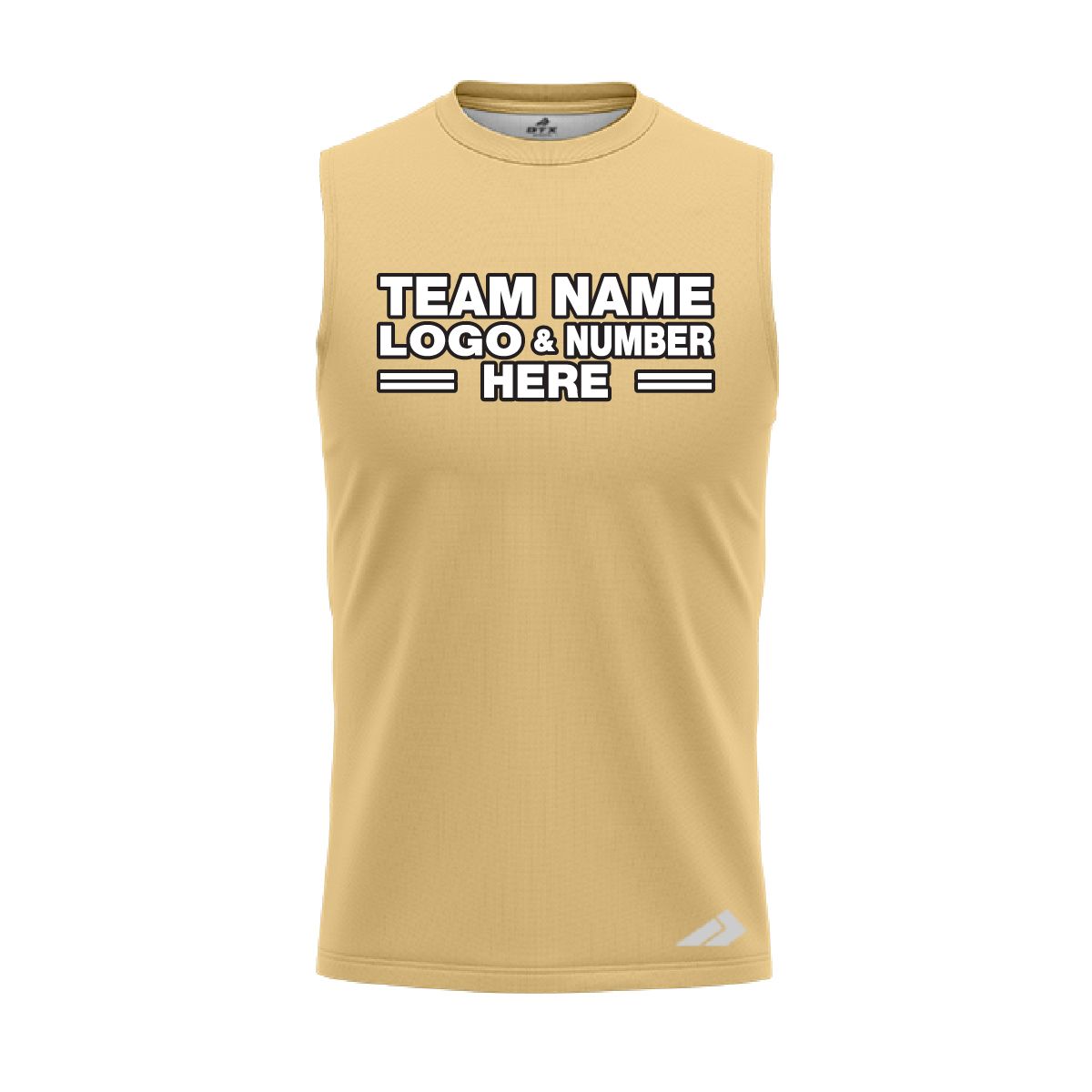Custom Fully Sublimated Solid Z20 Pattern Pale Cream Performance Sleeveless 15598