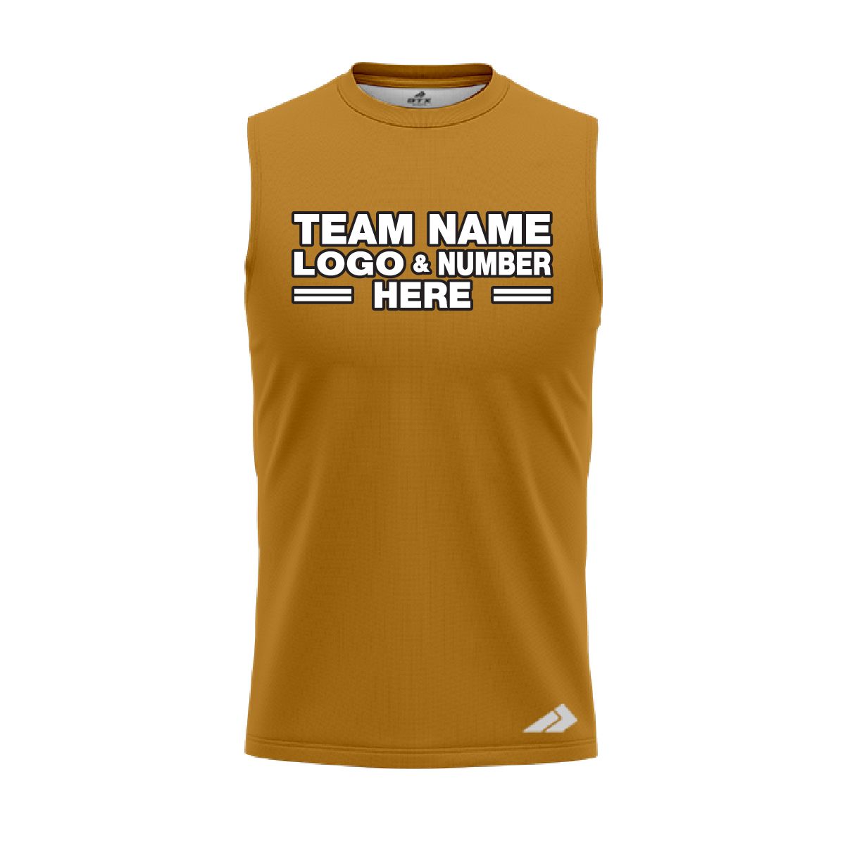 Custom Fully Sublimated Solid Z23 Pattern Brown Beige Performance Sleeveless 15602