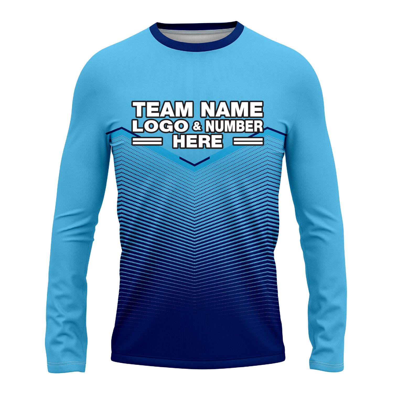Custom Fully Sublimated Bold  Pattern Ble Performance Long Sleeves 16158