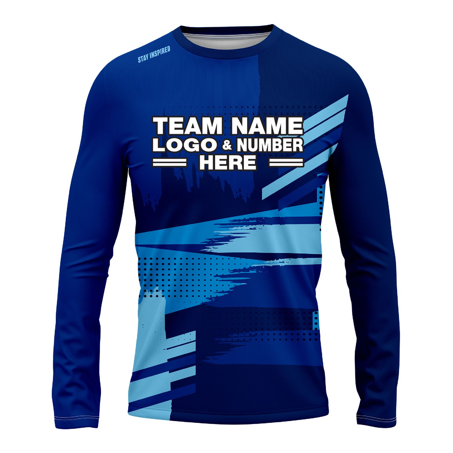 Custom Fully Sublimated Landscape Pattern Blues Performance Long Sleeves 16242