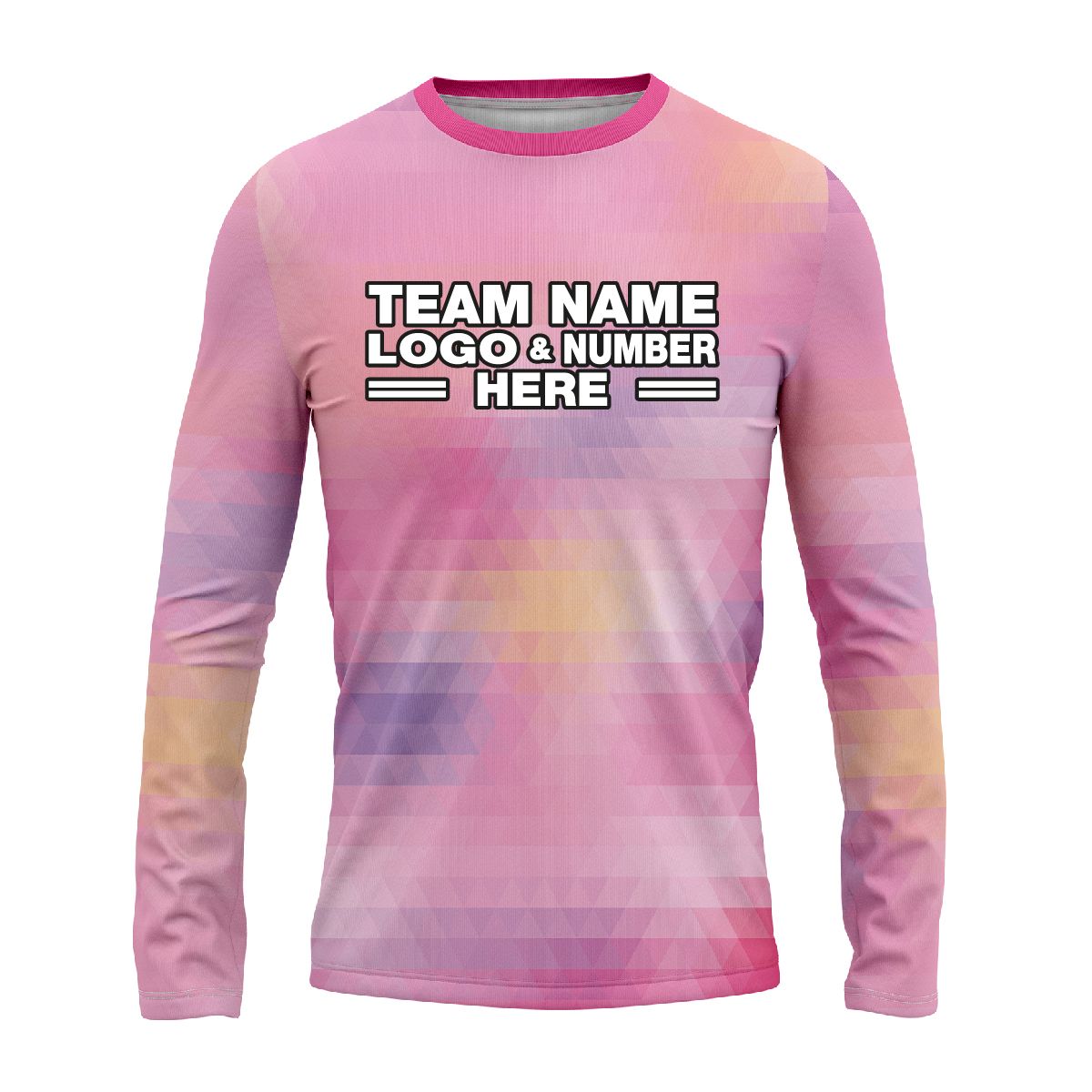 Custom Fully Sublimated Radiant Tie Dye Pattern Multicolor Performance Long Sleeves 16666