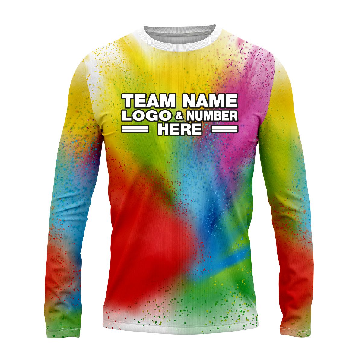 Custom Fully Sublimated Festival Tie Dye Pattern Multicolor Performance Long Sleeves 16678