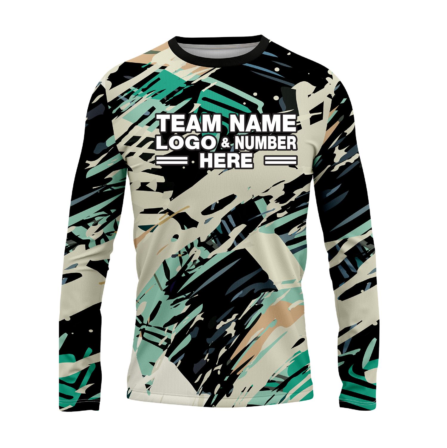 Custom Fully Sublimated Half Tie Dye Pattern Performance Long Sleeves  16857