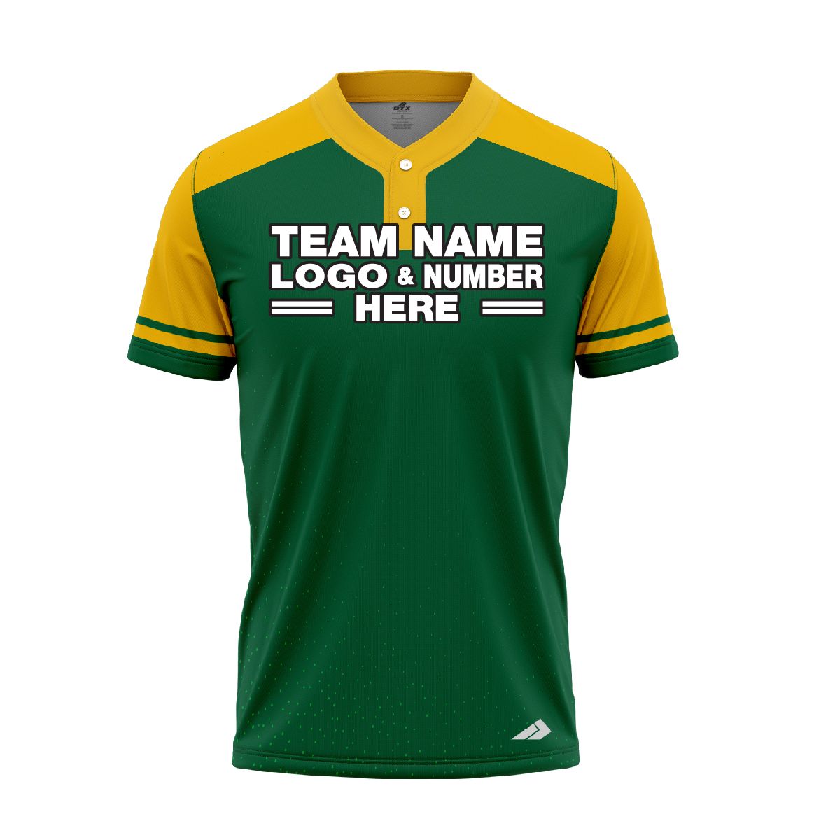 Custom Fully Sublimated Modern Nine Pattern Black Gold Performance Baseball Softball Two Buttons Jersey 17030