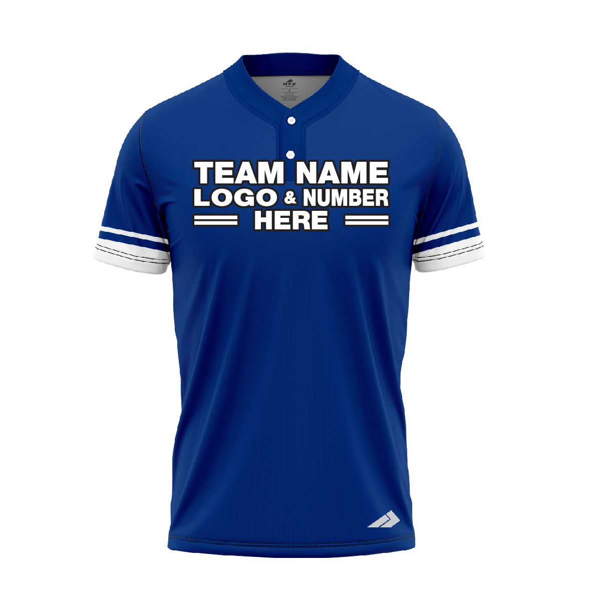 Custom Fully Sublimated Modern Eight Pattern Blue White Performance Baseball Softball Two Buttons Jersey 17050