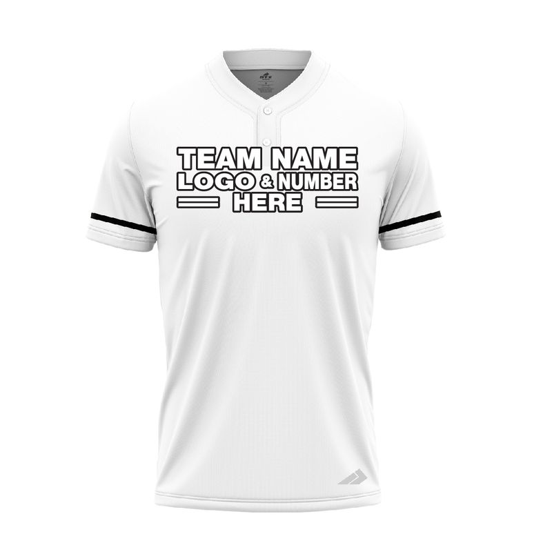 Custom Fully Sublimated Combined Pattern White Black Red Teal Performance Baseball Softball Two Buttons Jersey 17076
