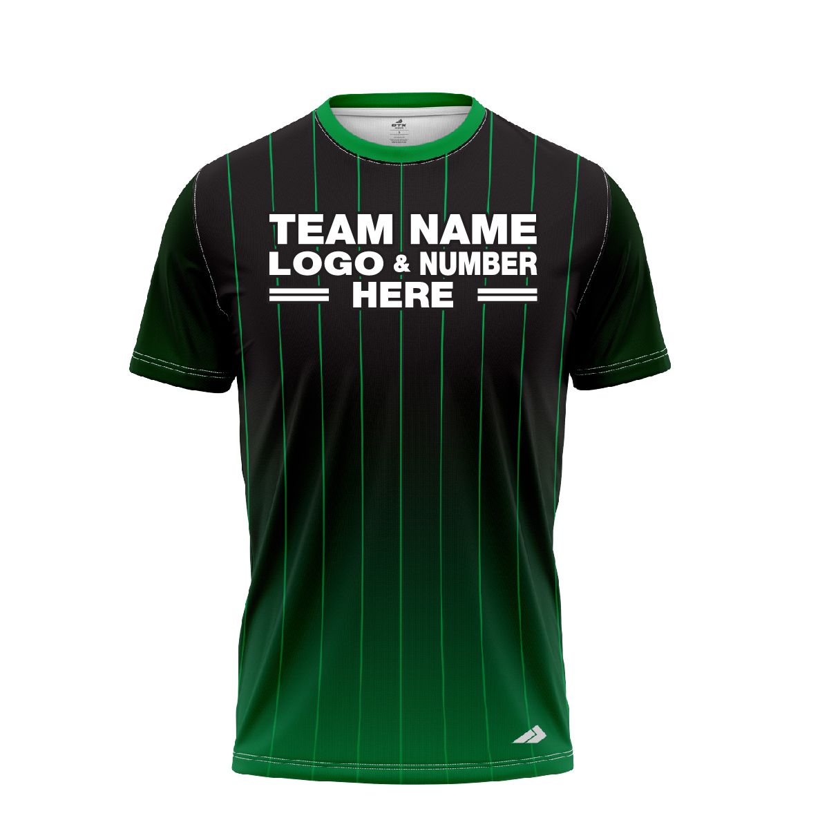 Custom Fully Sublimated Vertical Stripes Faded Pattern Dark Green Performance Baseball Softball Jersey 17083