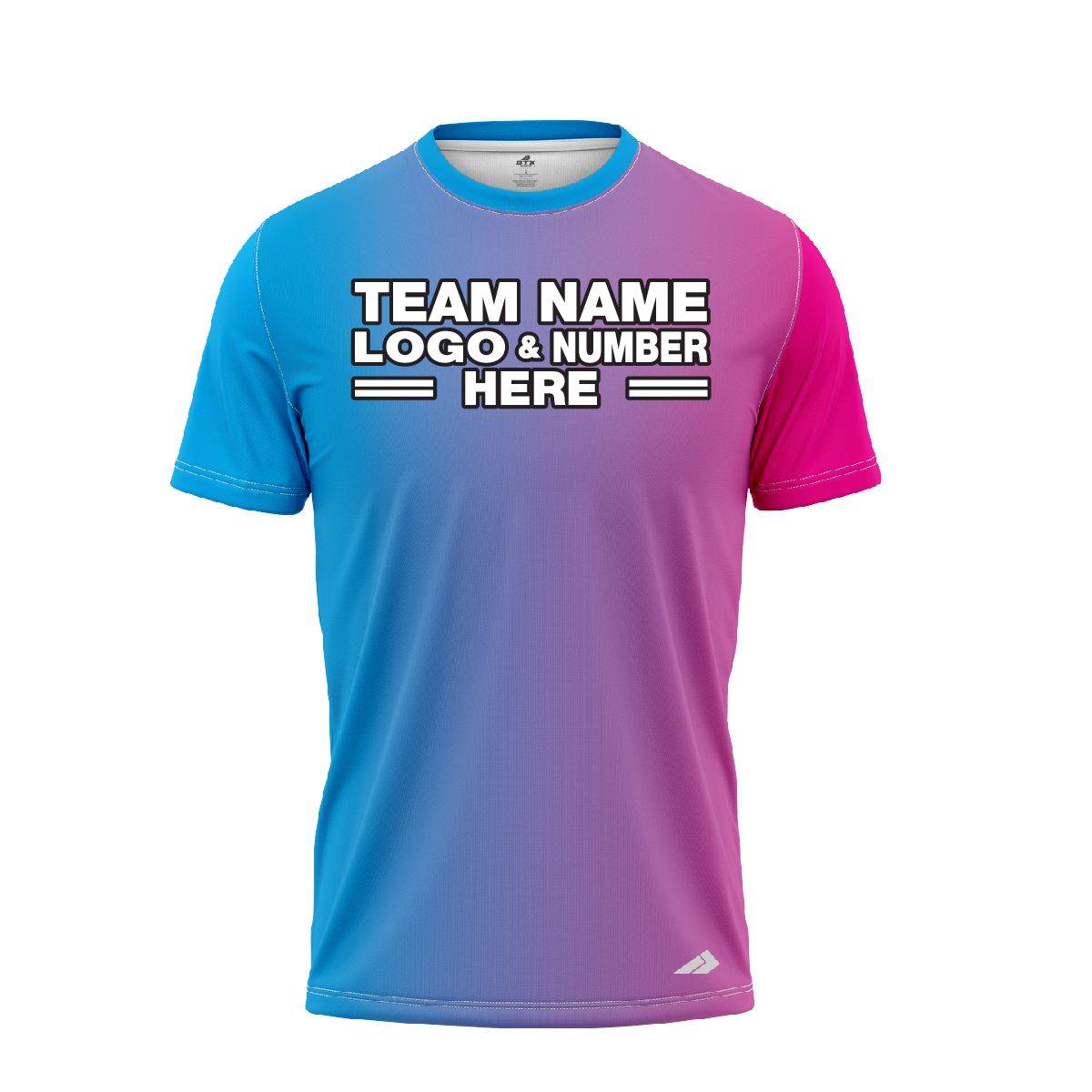 Custom Fully Sublimated Half Faded Pattern Pink SkyBlue Performance Baseball Softball Jersey 17086