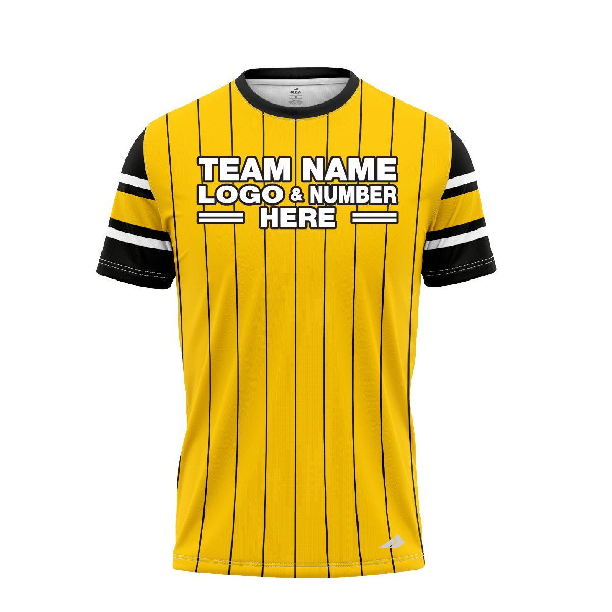 Custom Fully Sublimated Luxury Two Pattern Yellow Black Performance Baseball Softball Jersey 17088