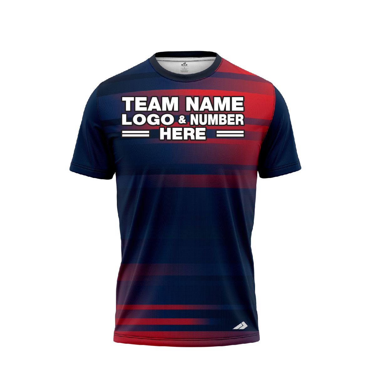 Custom Fully Sublimated Crossover Pattern Dark Blue Red Performance Baseball Softball Jersey 17145