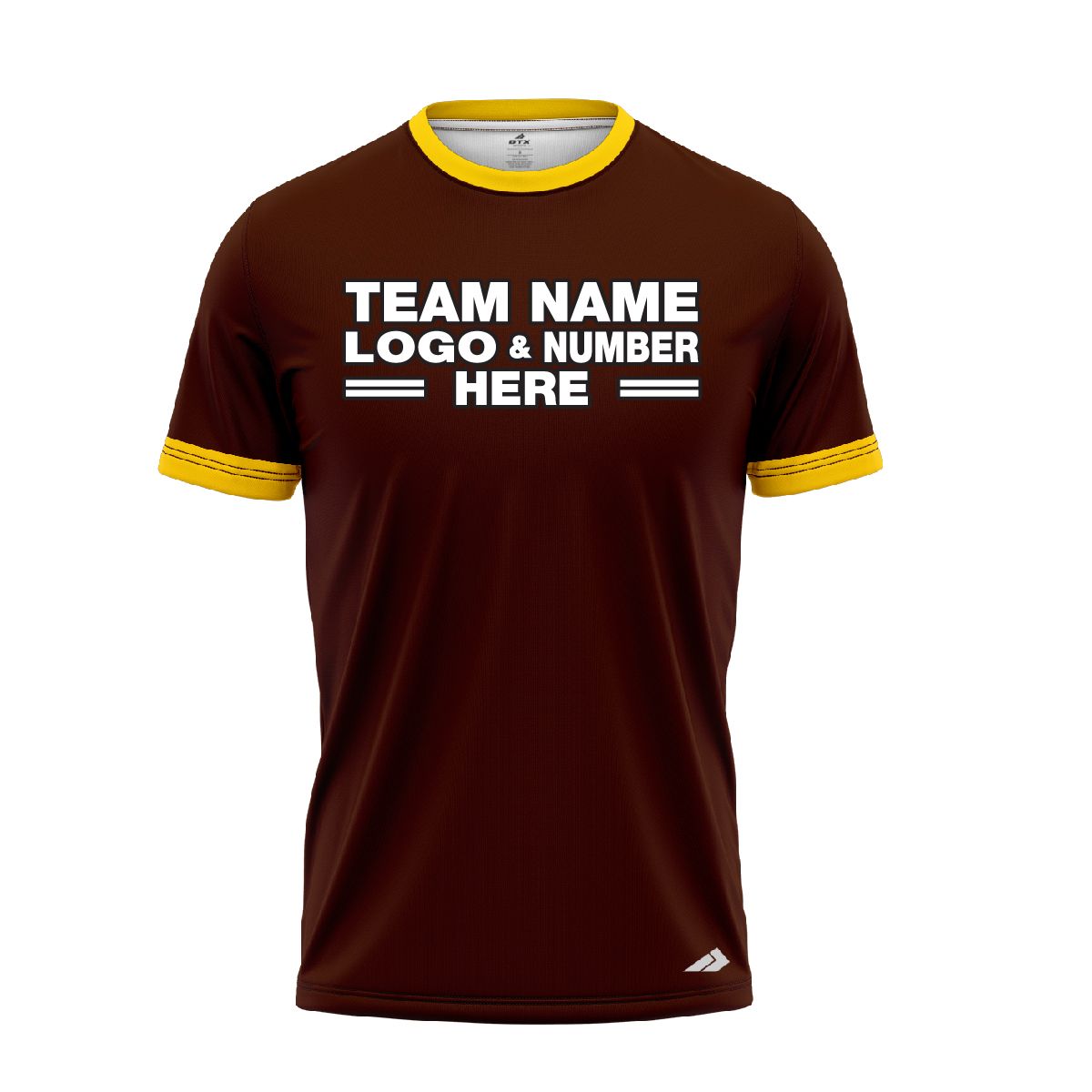 Custom Fully Sublimated Solid Pattern Brown Yellow Performance Baseball Softball Jersey 17174