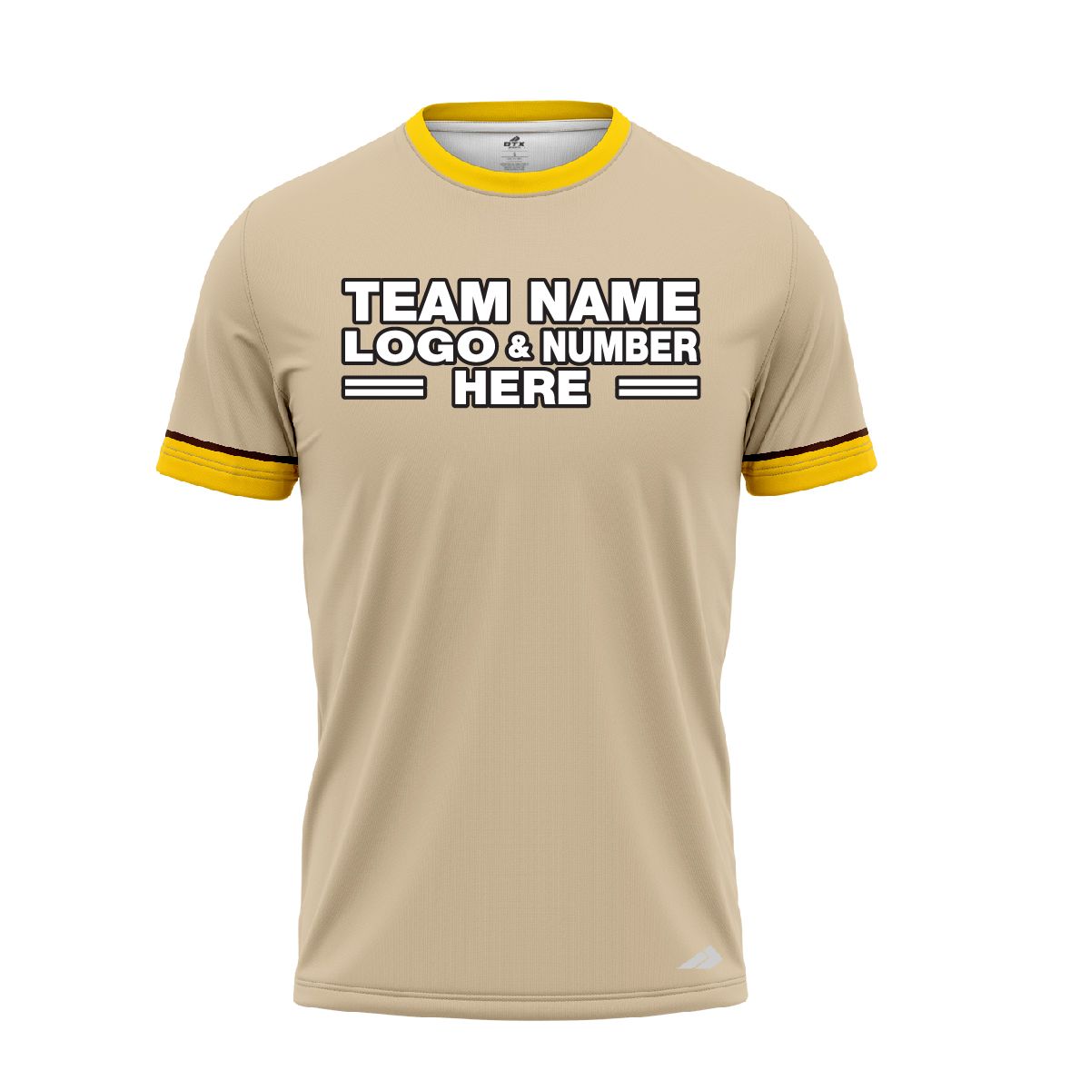 Custom Fully Sublimated Solid Two Pattern Vintage Brown Yellow Performance Baseball Softball Jersey 17187