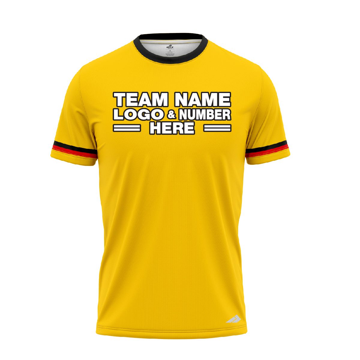 Custom Fully Sublimated Modern Ten Pattern Yellow Black Red Performance Baseball Softball Jersey 17188