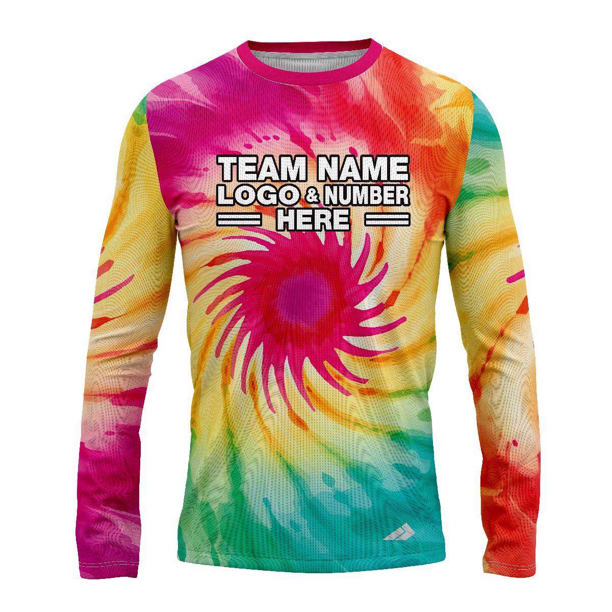 Custom Fully Sublimated Sunburst Strikers Tie Dye Pattern Multicolor Performance Long Sleeves 17189