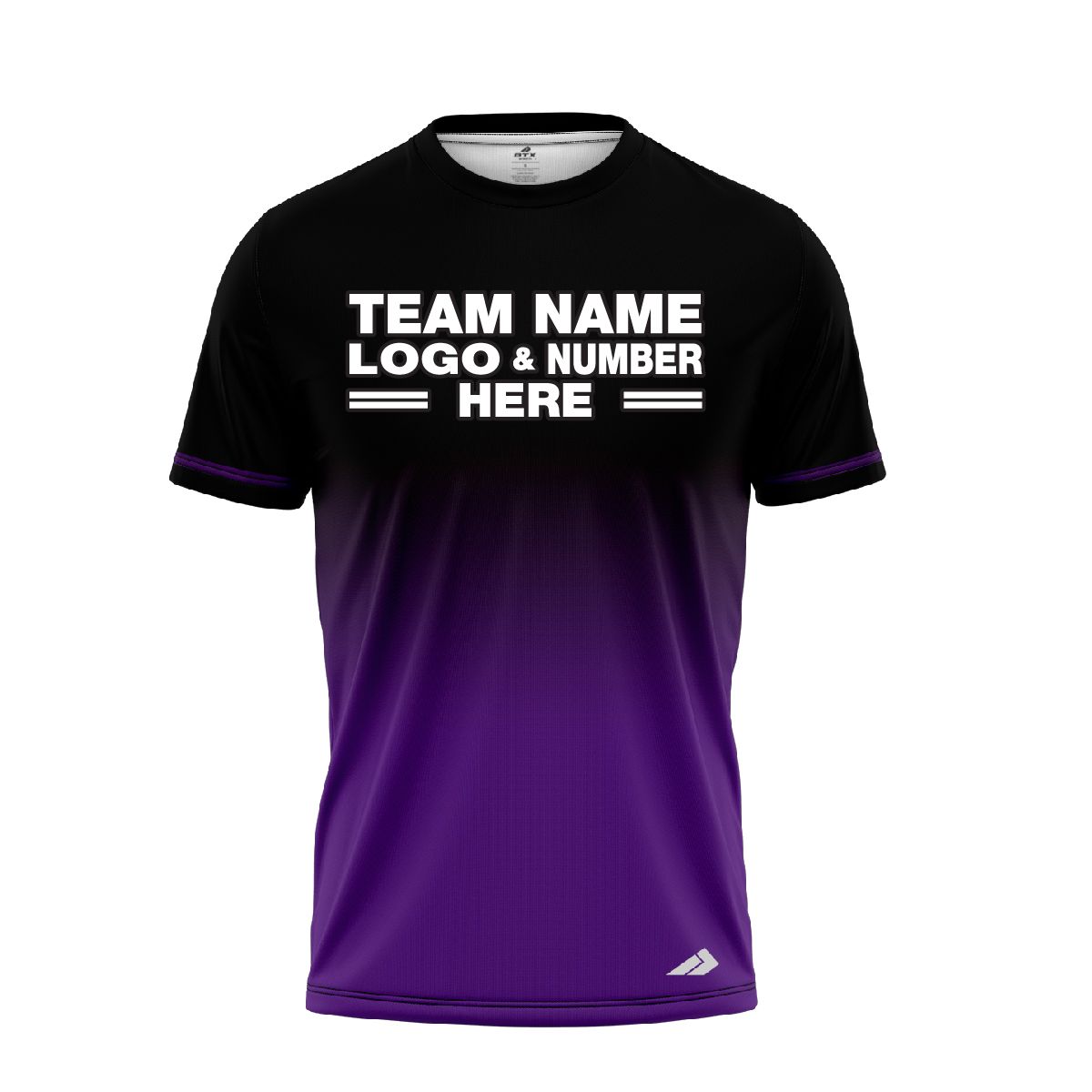 Custom Fully Sublimated Faded from the Bottom Pattern Purple Black Performance Baseball Softball Jersey 17233