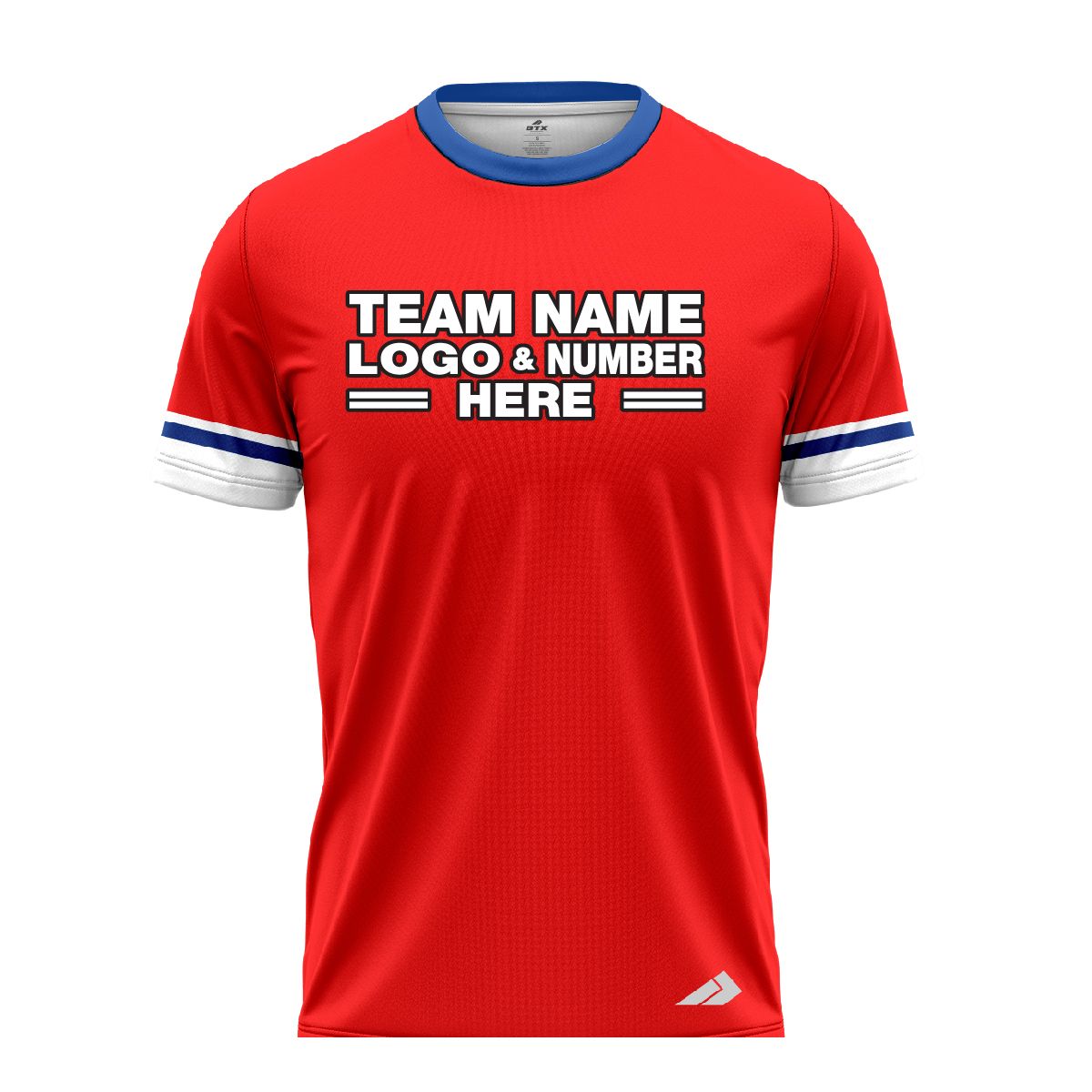 Custom Fully Sublimated Modern Six Pattern Red Blue White Performance Baseball Softball Jersey 17289