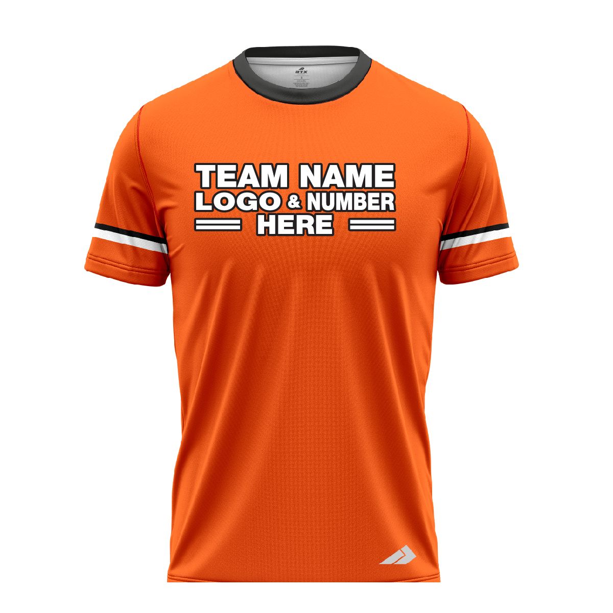 Custom Fully Sublimated Modern Five Pattern Orange Black White Performance Baseball Softball Jersey 17302