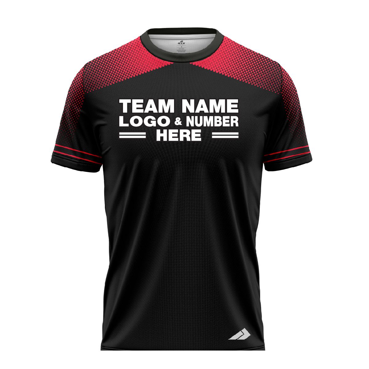 Custom Fully Sublimated Shoulder Stitches Pattern Black Red Performance Baseball Softball Jersey 17346