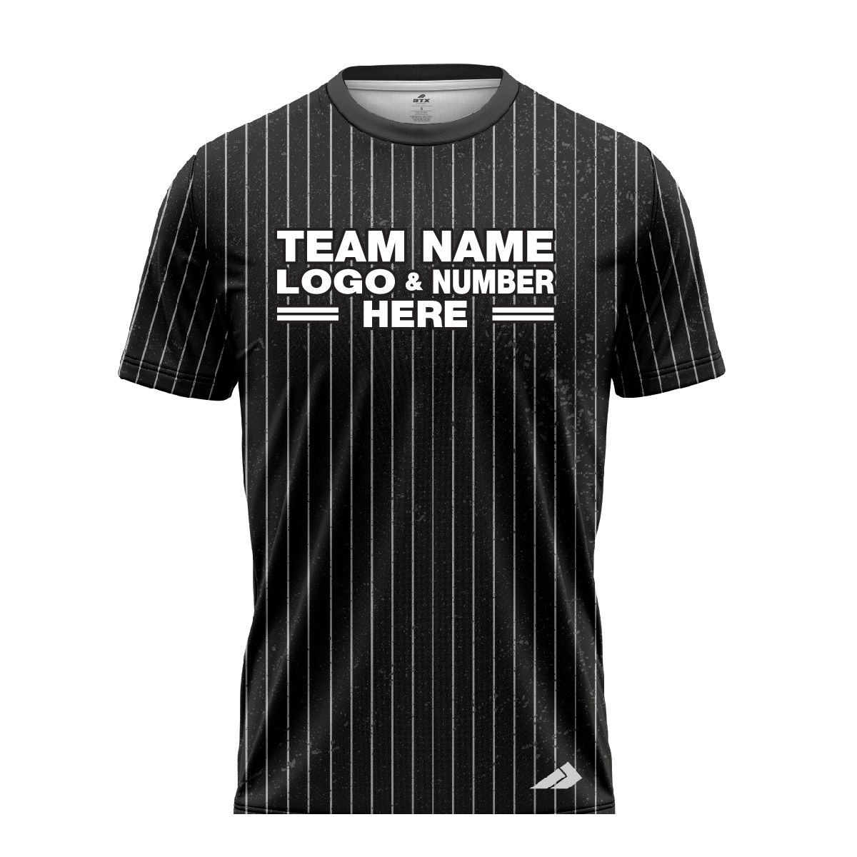 Custom Fully Sublimated Vertical Stripes Three Pattern Black White Performance Baseball Softball Jersey 17344