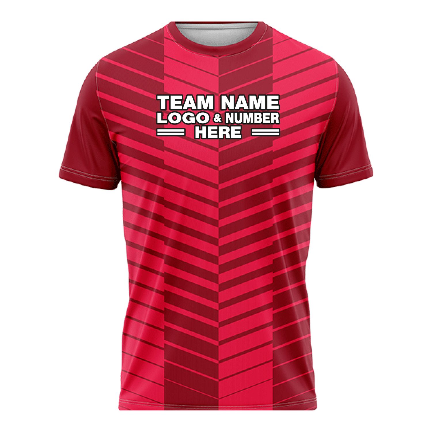 Custom Fully Sublimated Peaks Two Pattern Red Burgundy Performance Soccer Uniform Jersey 17516