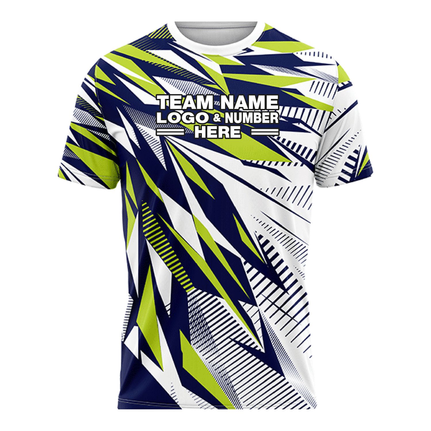 Custom Fully Sublimated Break Point Two Pattern Blue Green White Gray Performance Soccer Uniform Jersey 17604