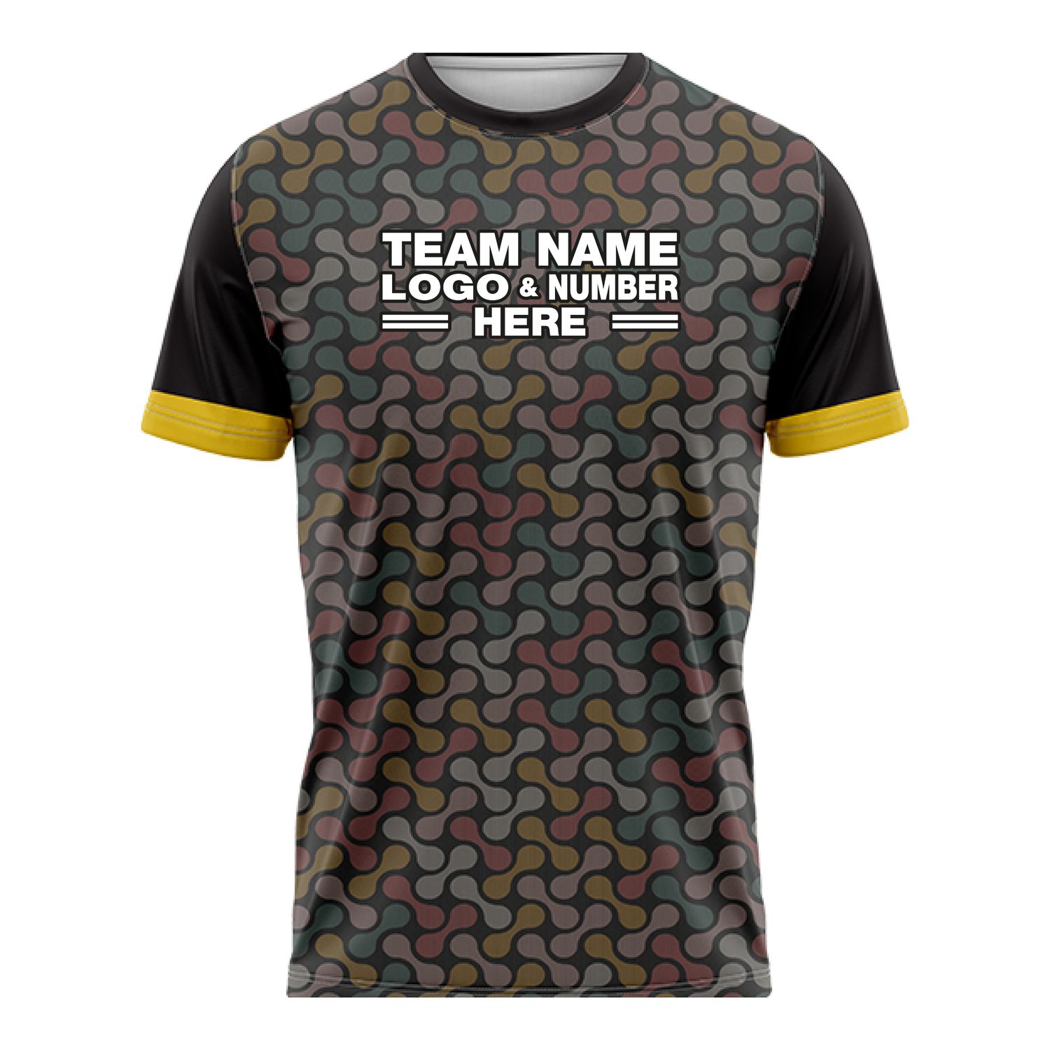 Custom Fully Sublimated Swarm Pattern Multicolor Black Performance Soccer Uniform Jersey 17812