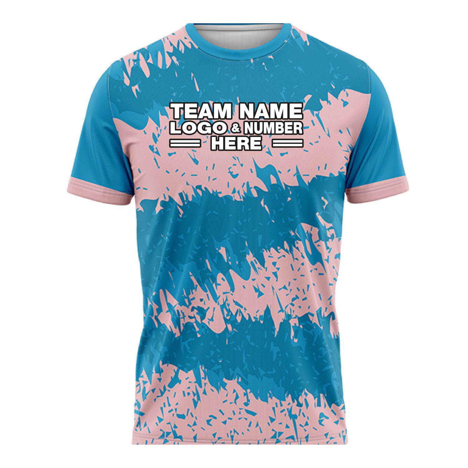 Custom Fully Sublimated Brushes Three Pattern SkyBlue Pink Performance Soccer Uniform Jersey 17852