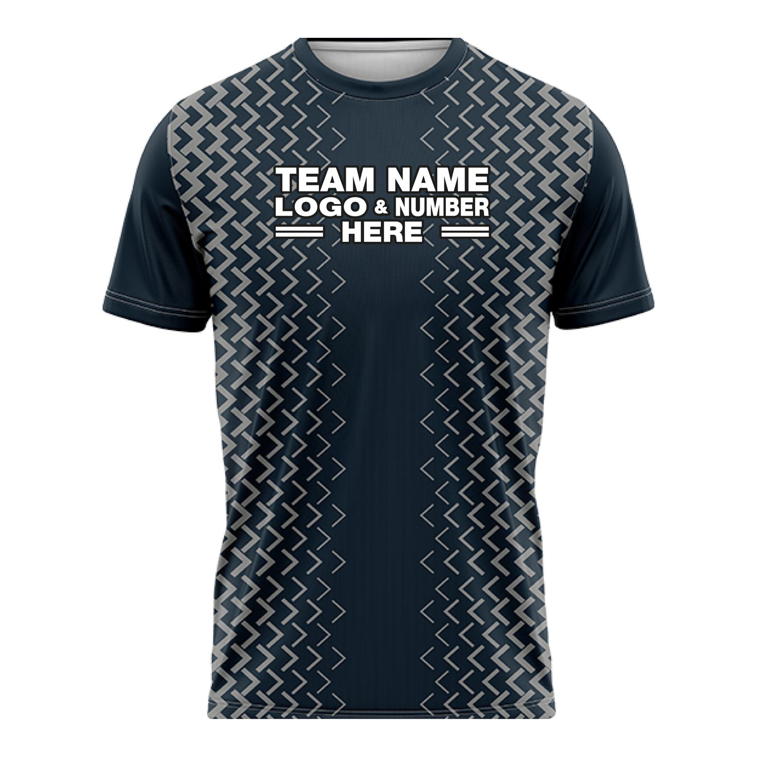 Custom Fully Sublimated Peaks Pattern Navy Blue Performance Soccer Uniform Jersey 17860