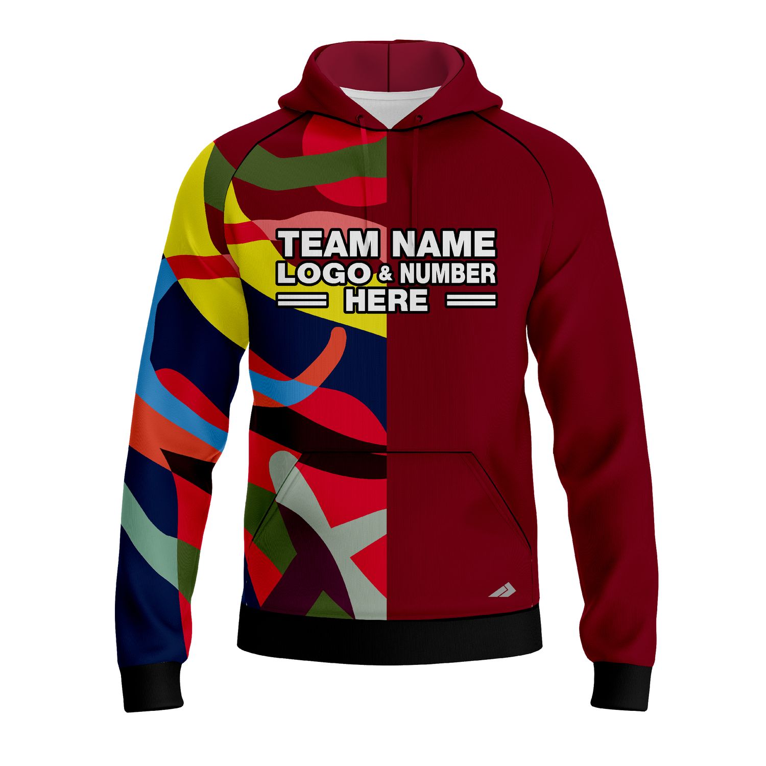 Custom Fully Sublimated Radiant Disc Golf Pattern Multicolor Performance Sports Pullover Hoodie 18547