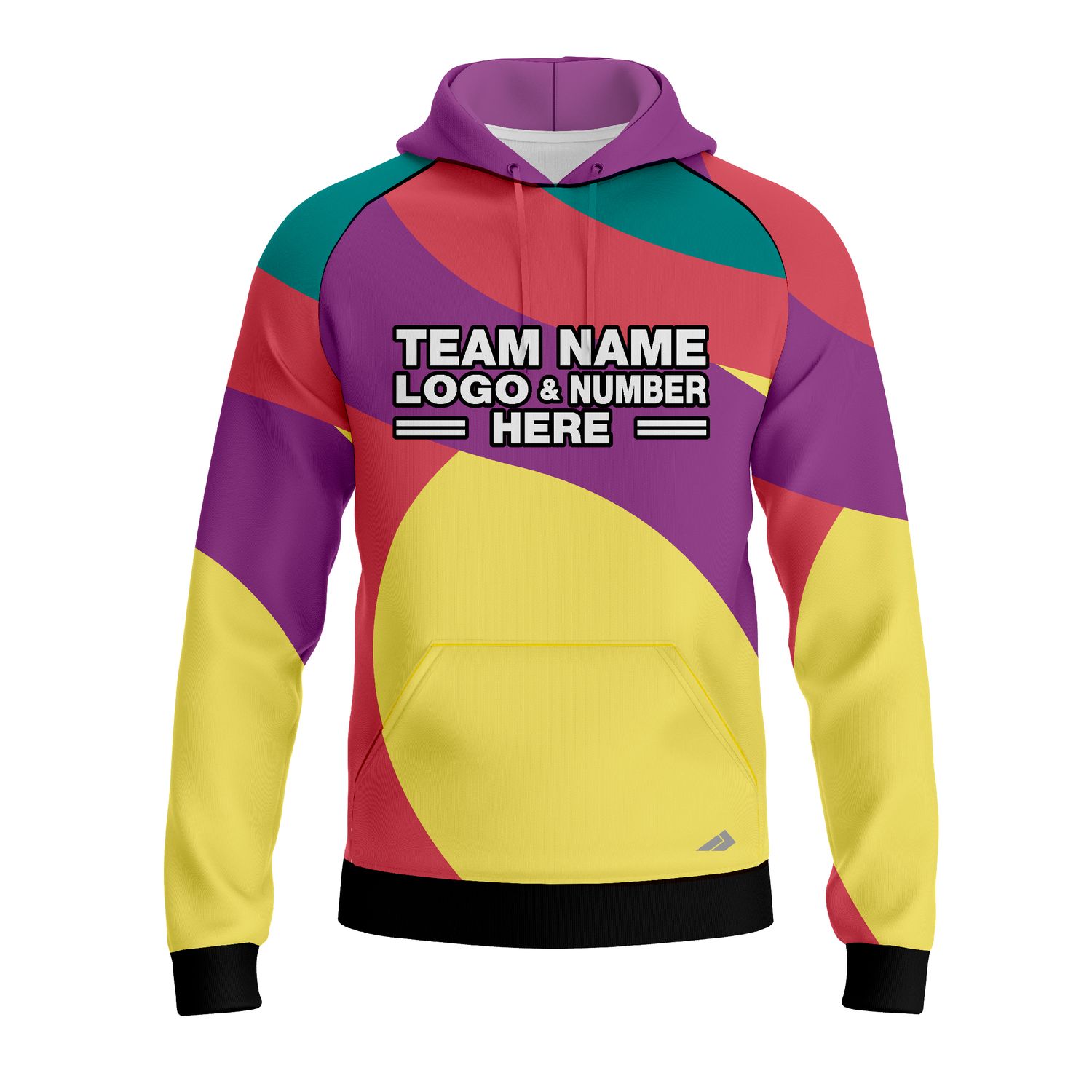 Custom Fully Sublimated Radiant Disc Golf Pattern Four Colors Performance Sports Pullover Hoodie 18541