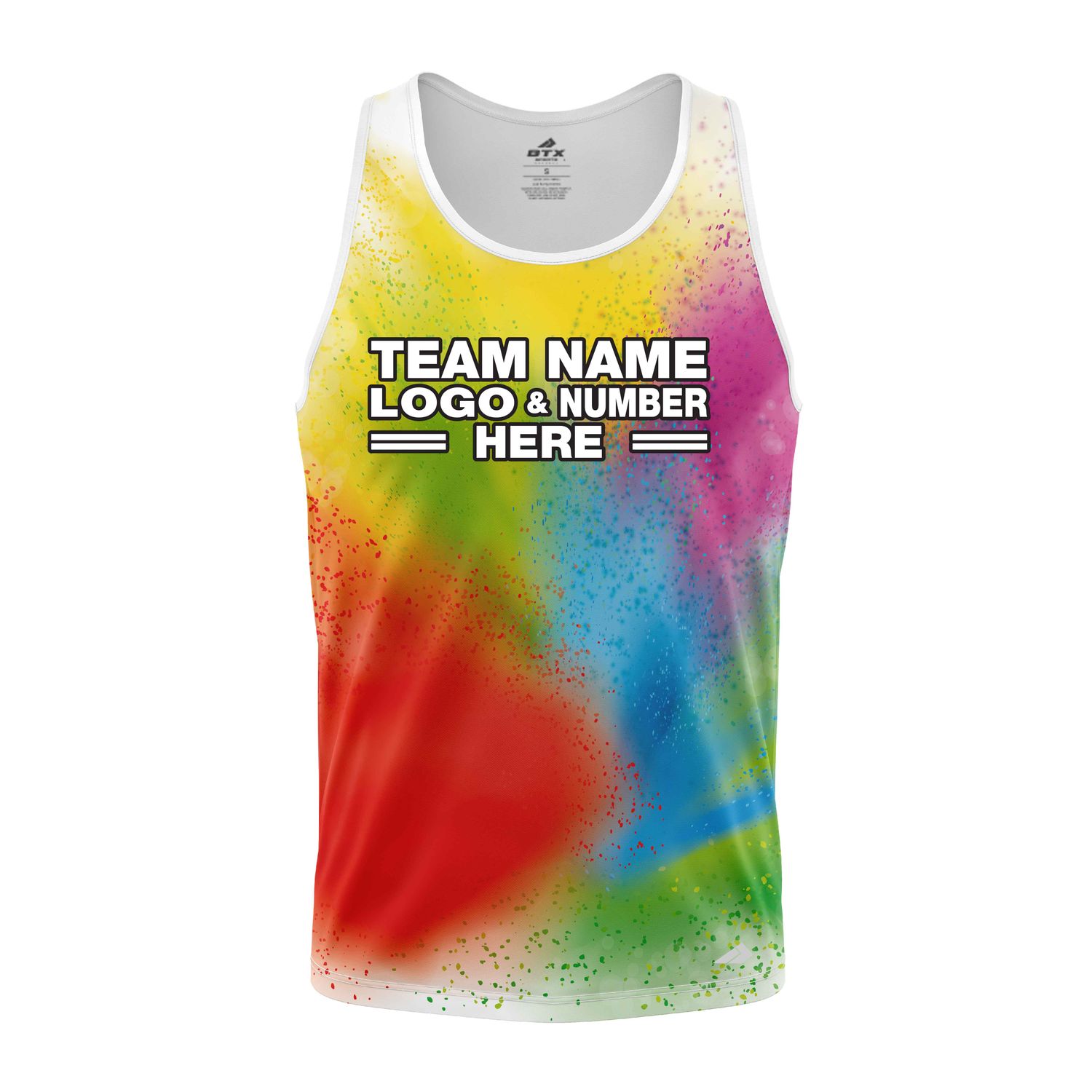 Custom Fully Sublimated Festival Tie Dye Pattern Multicolor Performance Tank Top 18695