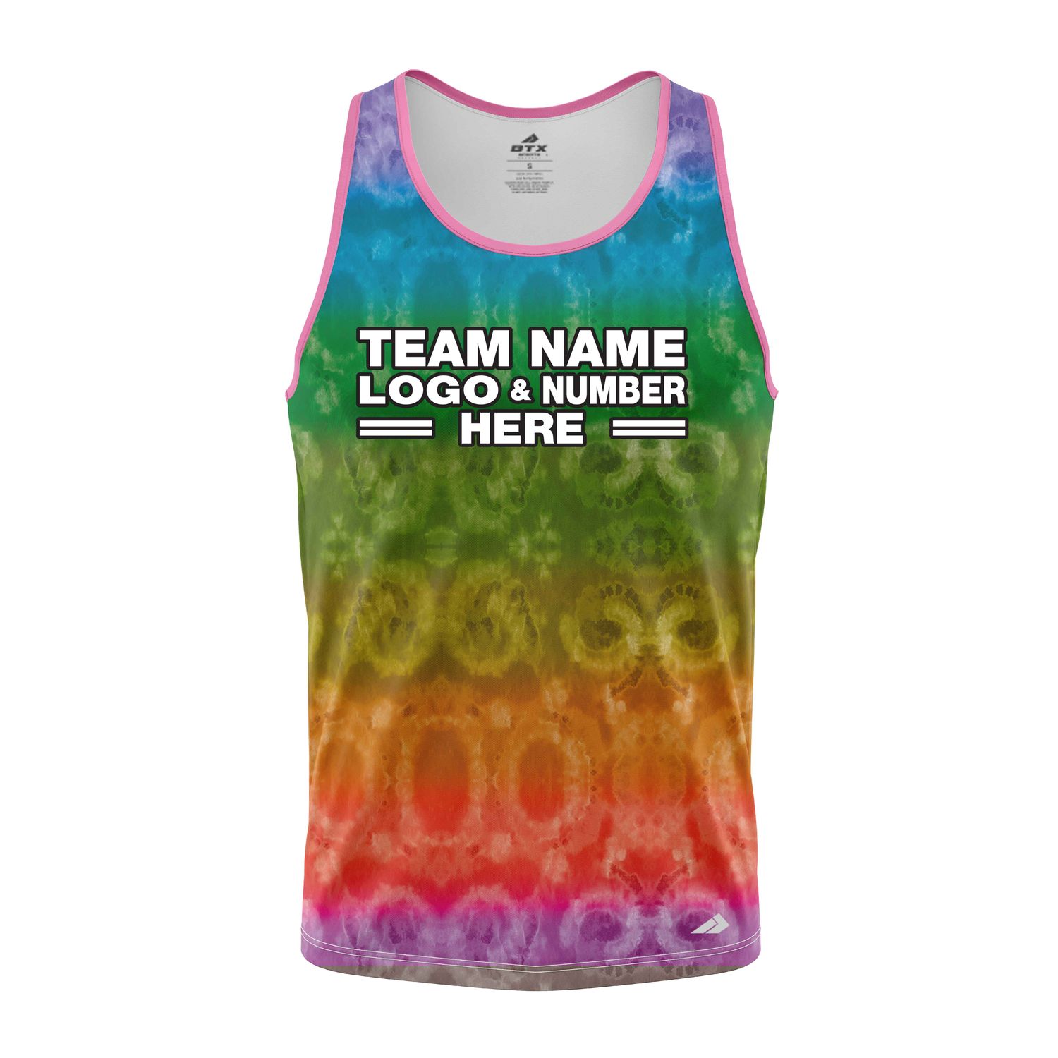 Custom Fully Sublimated Casual Tie Dye Pattern Multicolor Performance Tank Top 18723