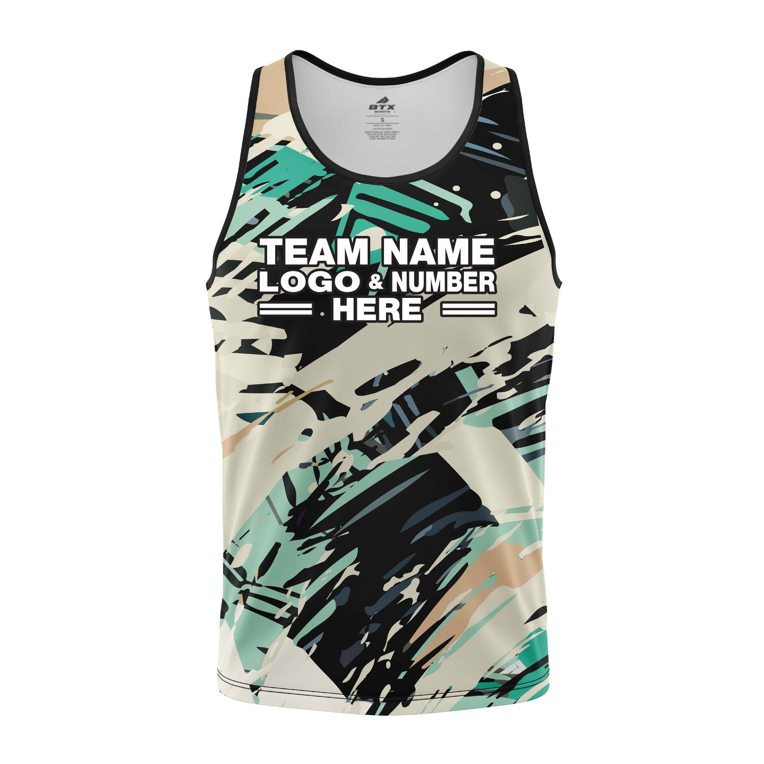 Custom Fully Sublimated Half Tie Dye Pattern Performance Tank Top 18755