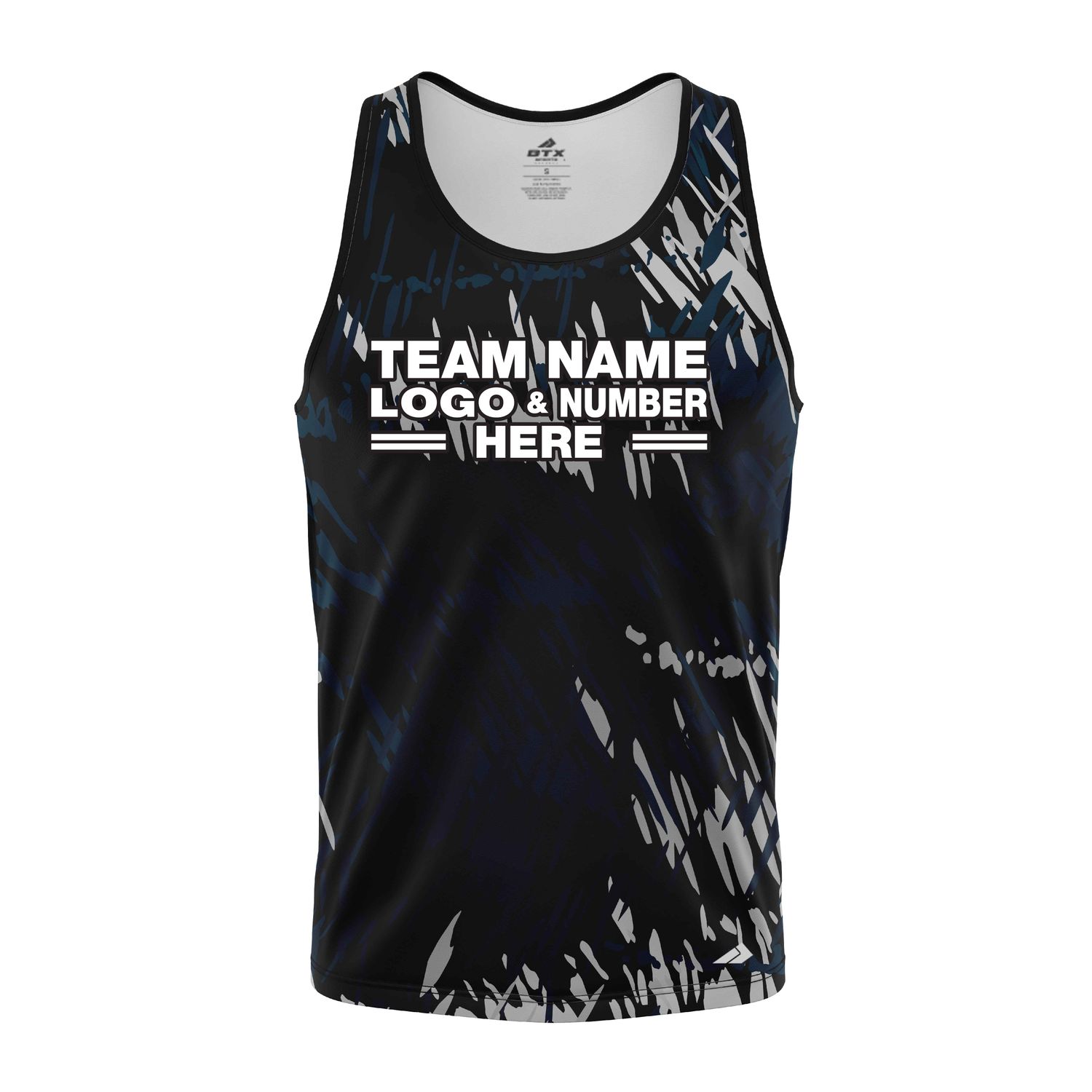 Custom Fully Sublimated Vibrant Tie Dye Pattern Blue Performance Tank Top 18795