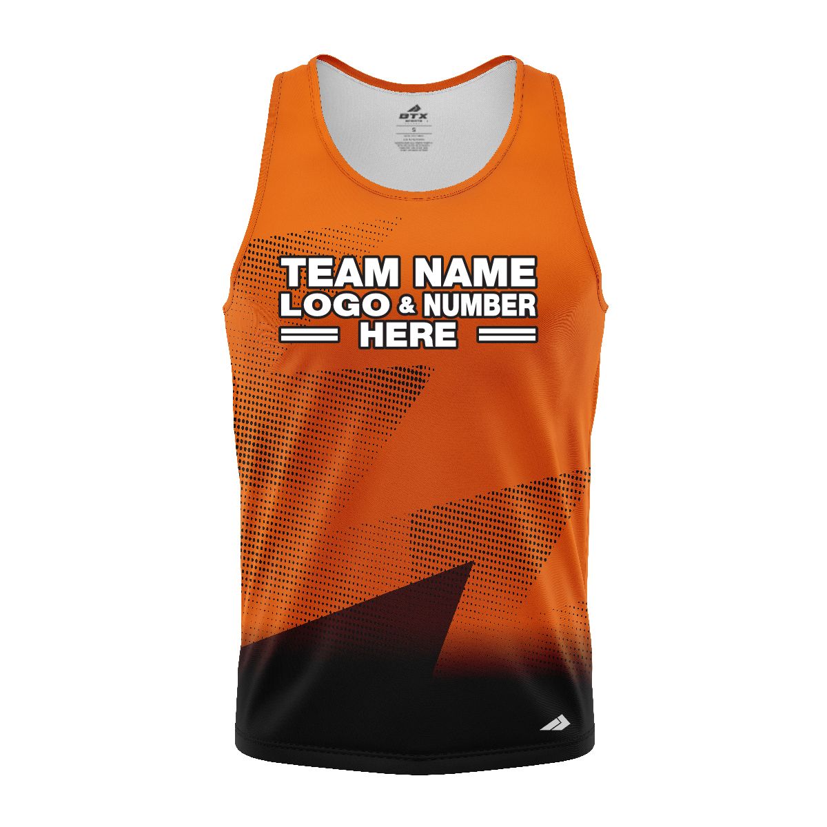 Custom Fully Sublimated Gradient Neon Pattern Orange Performance Tank Top 18799