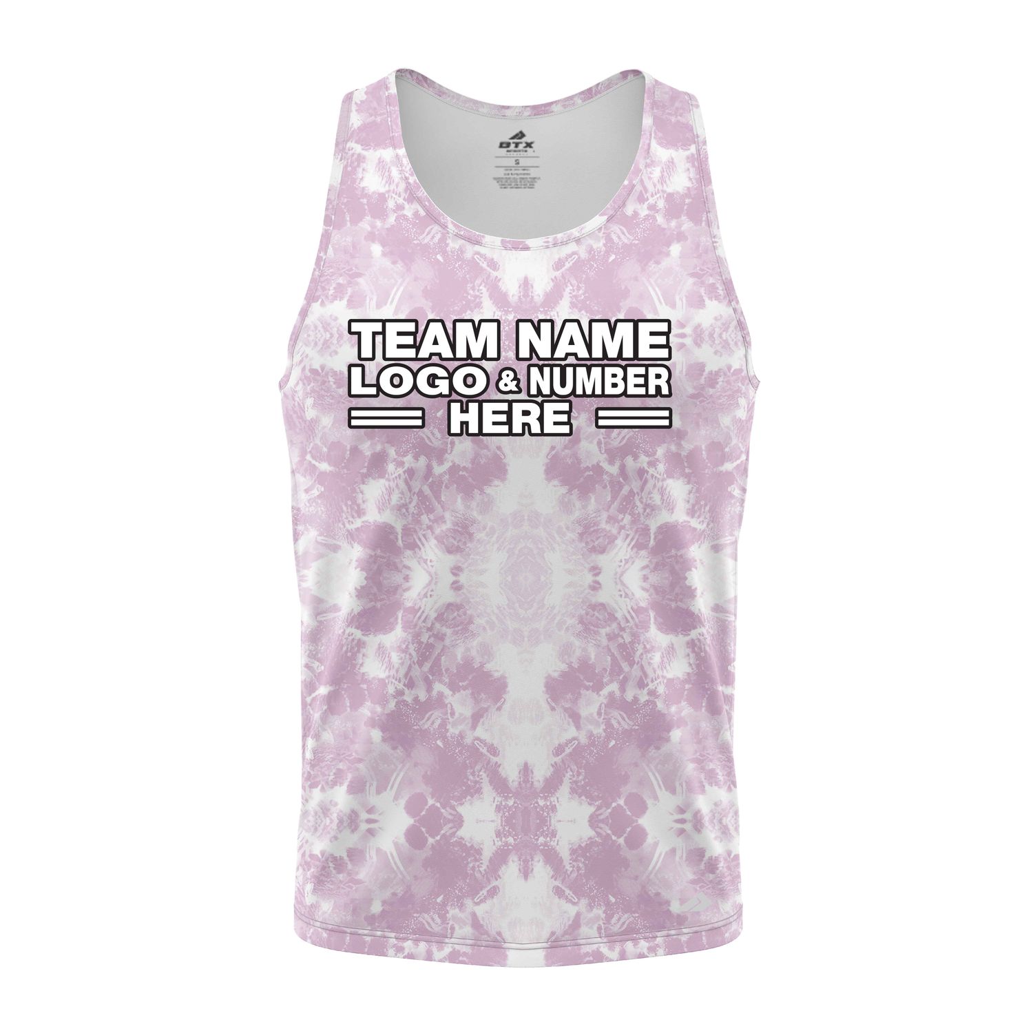 Custom Fully Sublimated Solid Tie Dye Pattern Berry Performance Tank Top 18835