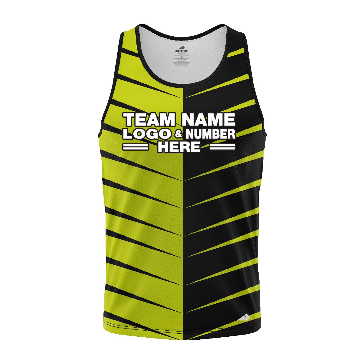 Custom Fully Sublimated Thorns Neon Pattern Green Performance Tank Top 18843