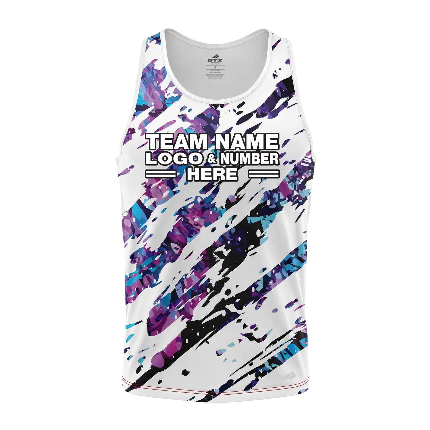 Custom Fully Sublimated Hidden Tie Dye Pattern  Performance Tank Top 18883