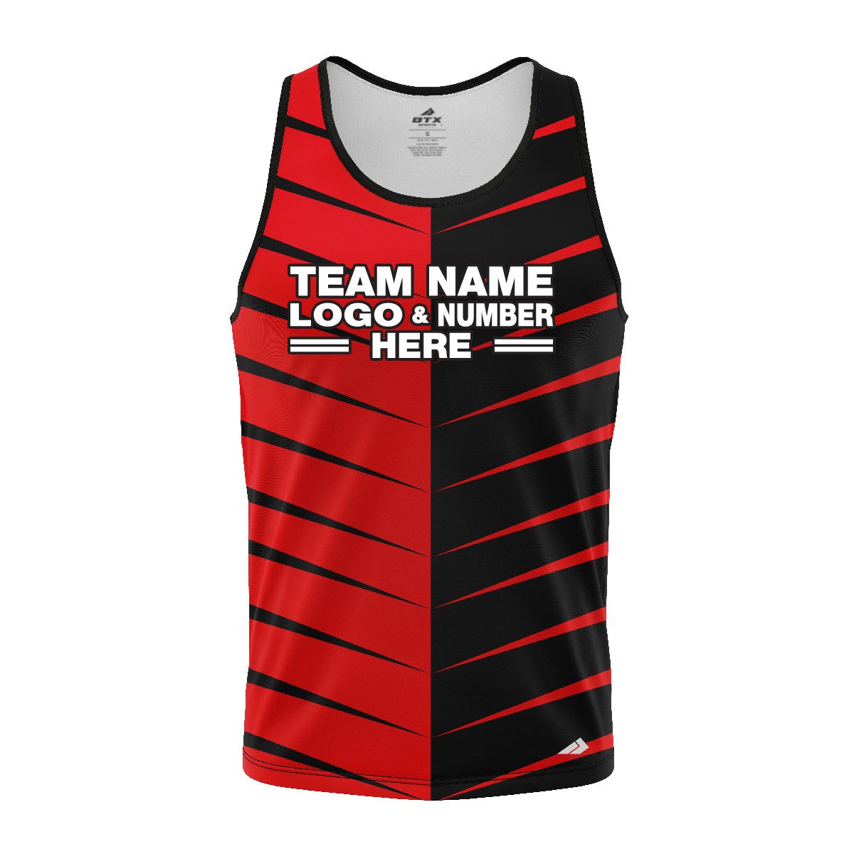 Custom Fully Sublimated Thorns Neon Pattern Red Performance Tank Top 18927