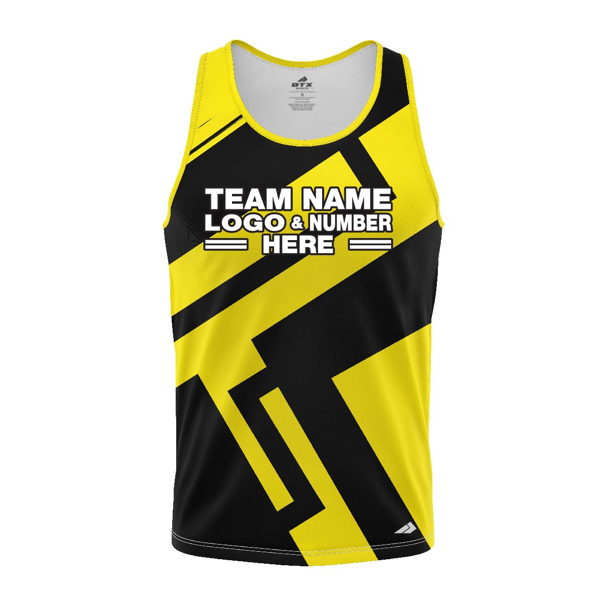 Custom Fully Sublimated Jenga Neon Pattern Yellow Performance Tank Top 18979