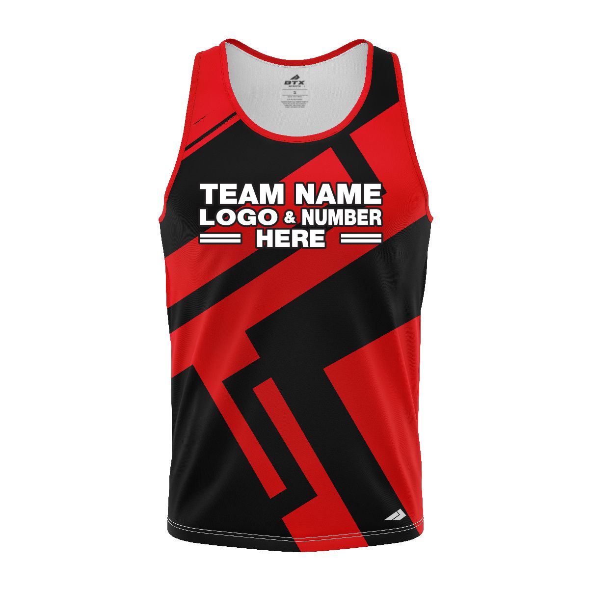 Custom Fully Sublimated Jenga Neon Pattern Red Performance Tank Top 18983